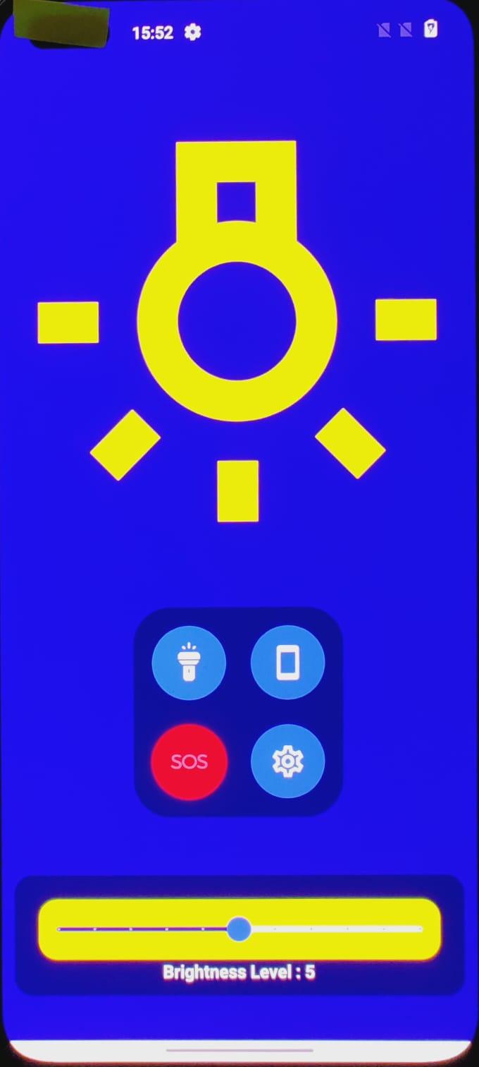 AhMyth flashlight app interface